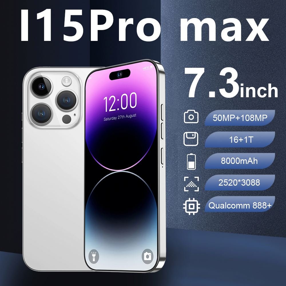 2023 New I16 Pro I15 Phone Version Smartphone 16gb+1tgb Android Cellphones Original Unlocked 3g 4g 5g Mobile Phones